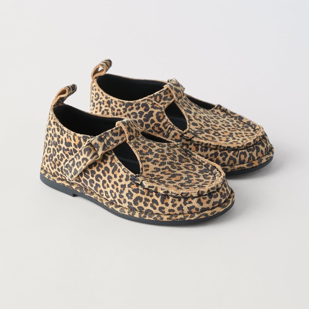 ZARA ANIMAL PRINT LEATHER SHOES